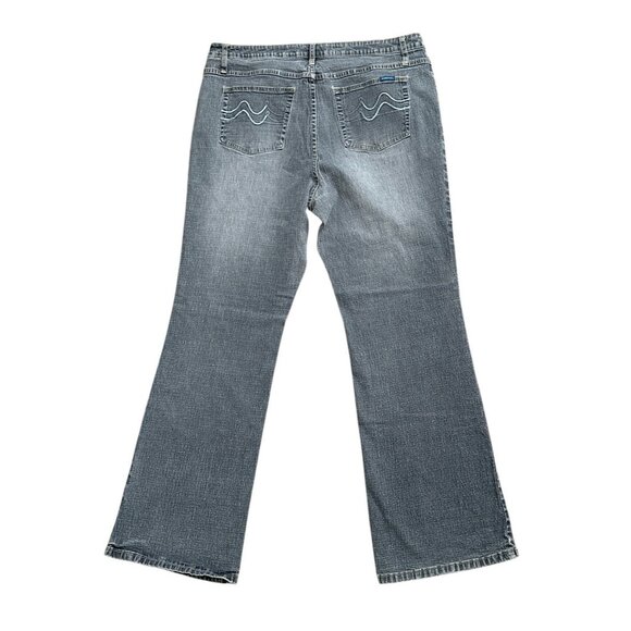 ZANA DI Womens Size 20 Vintage Y2K Ramie Blend Boot Cut Blue Jeans 30" Inseam - Picture 2 of 6